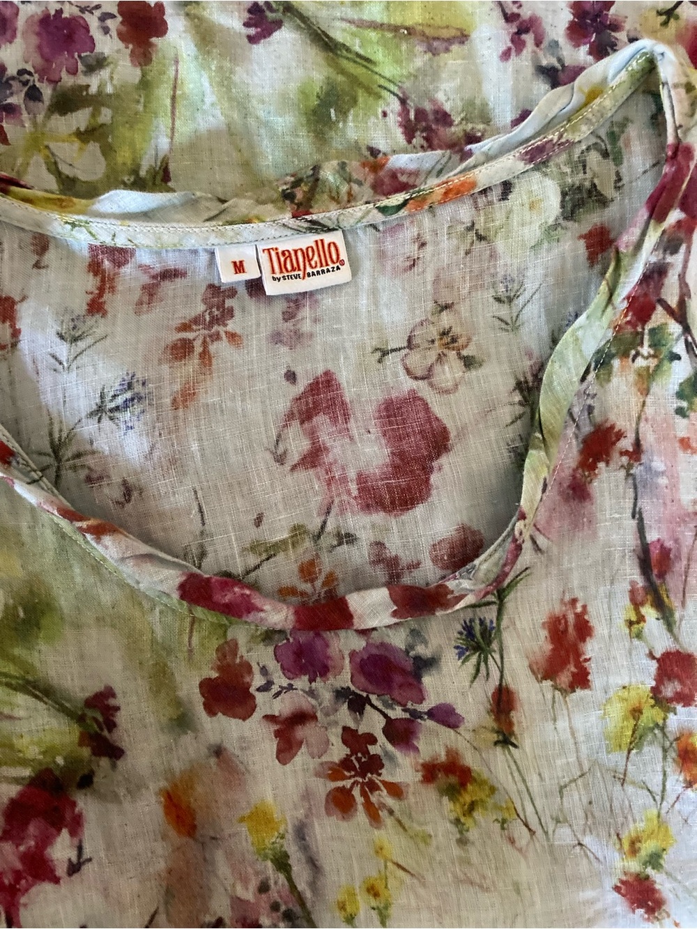 Tianello Shelby 100% Linen Babydoll Top - Picture 4 of 5
